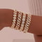 Paperclip Chain Bracelet 14K Gold Plated With Cubic Zirconia Accents 0