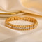 Paperclip Chain Bracelet 14K Gold Plated With Cubic Zirconia Accents 4
