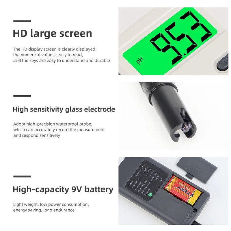 Digital Display PH Meter Water Quality Tester Pen 4
