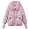 Women Winter Down Padded Short Jacket Fur Collar 10
