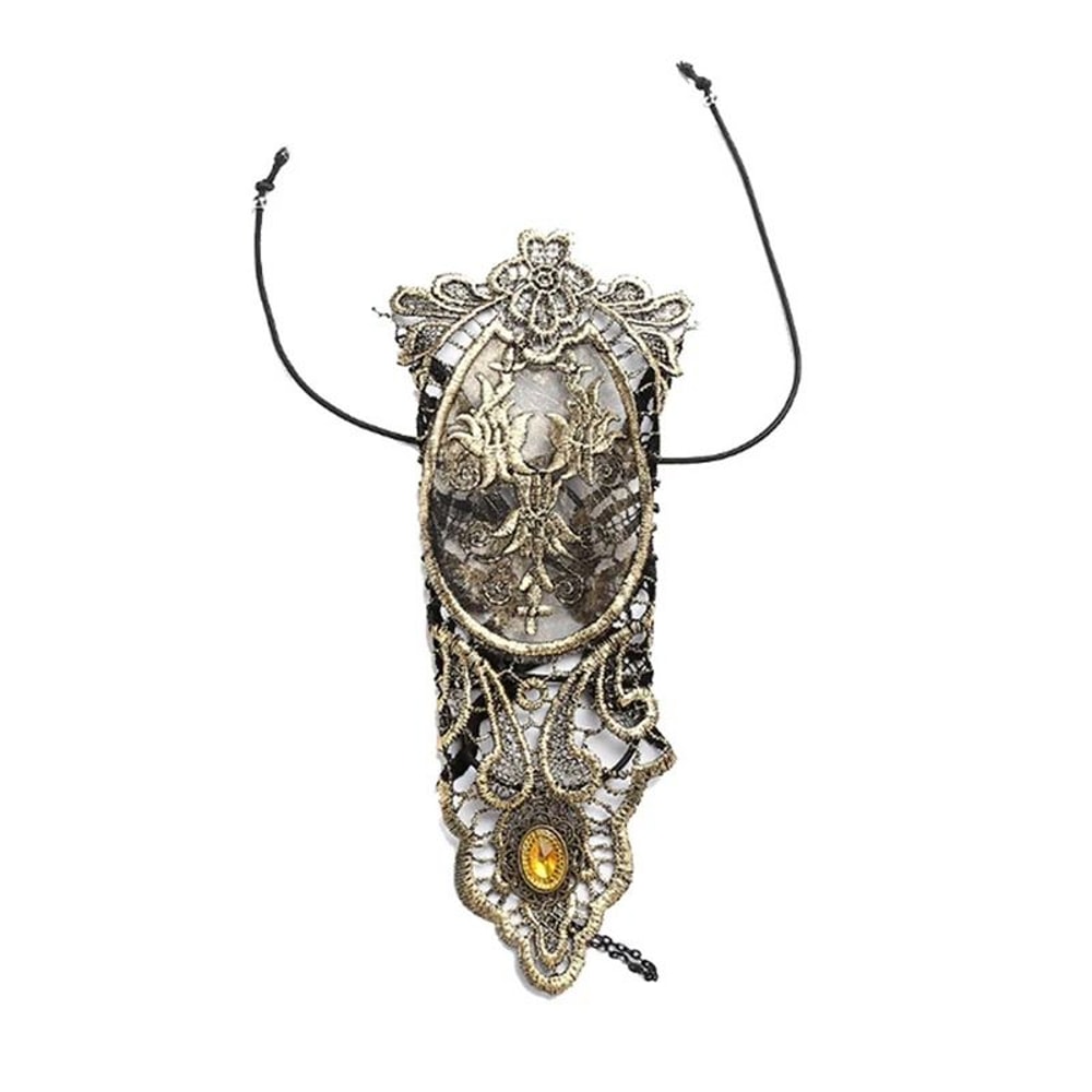 Gothic Steampunk Lace Fingerless Glove Arm Warmer 4