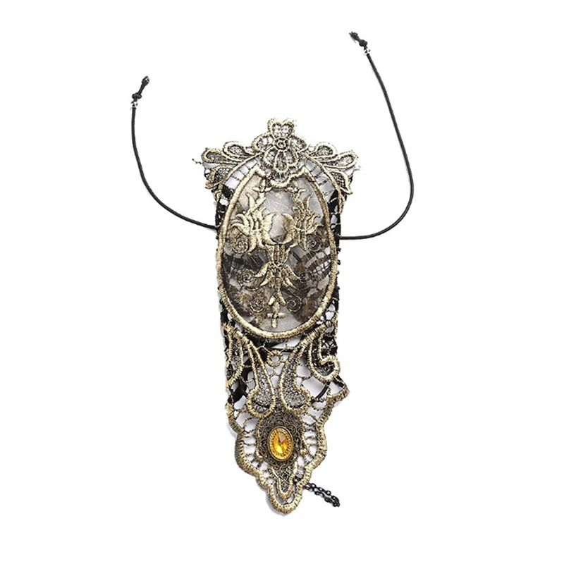 Gothic Steampunk Lace Fingerless Glove Arm Warmer 4