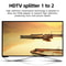 HDTV 1 In 2 Splitter Adapter Cable 4