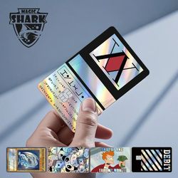 magic shark holographic skull panda sticker for cards