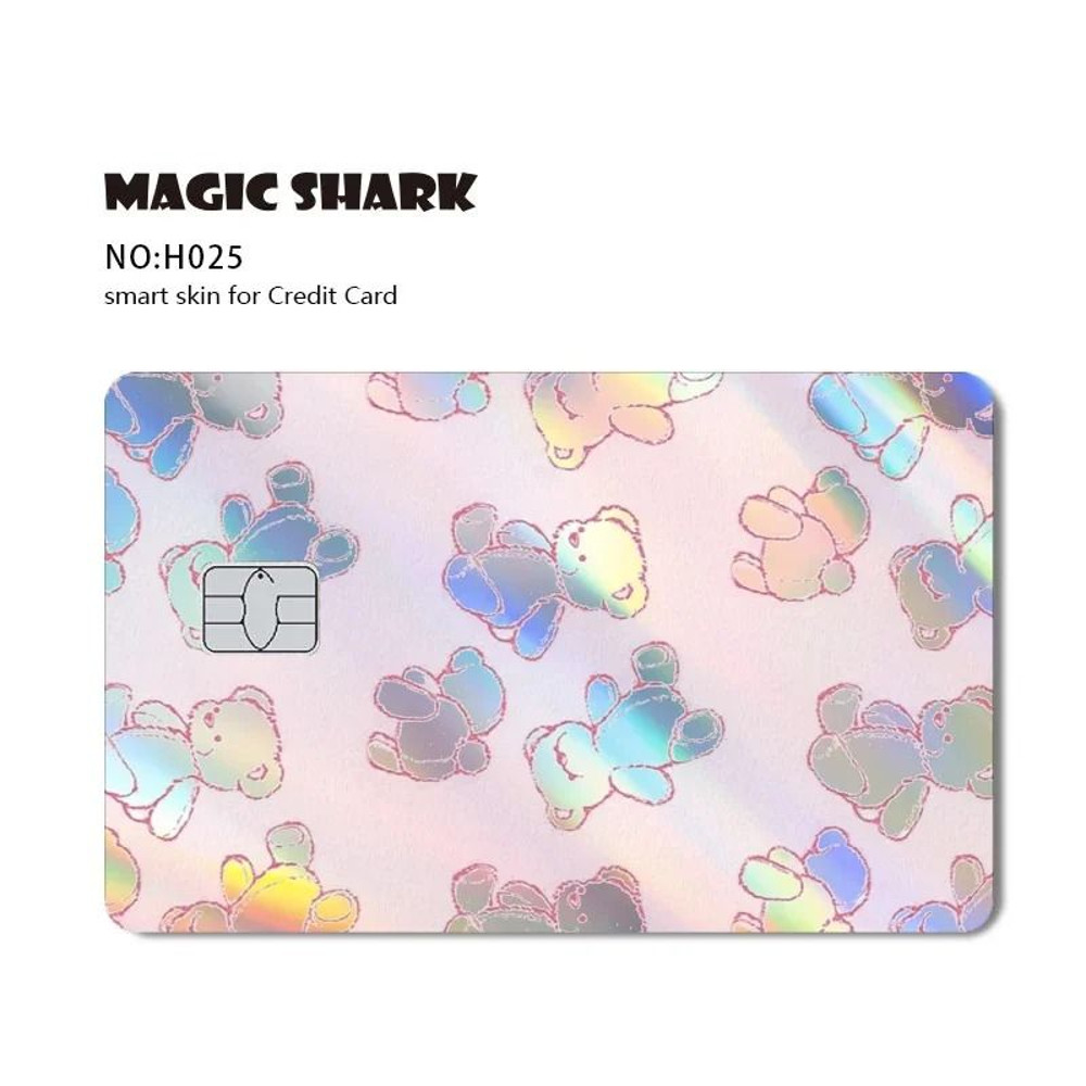 Magic Shark Holographic Skull Panda Sticker For Cards 10