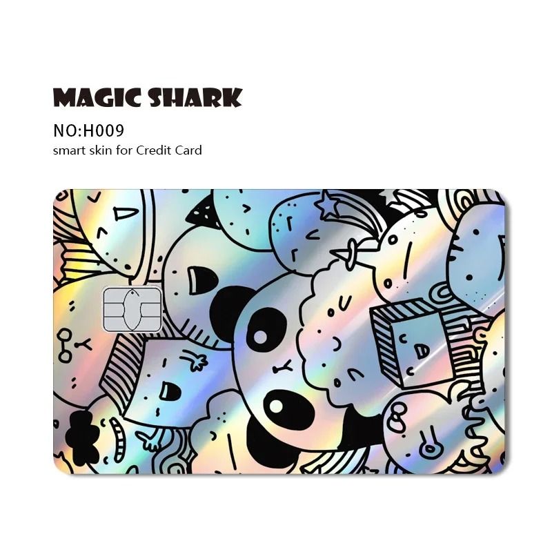 Magic Shark Holographic Skull Panda Sticker For Cards 7