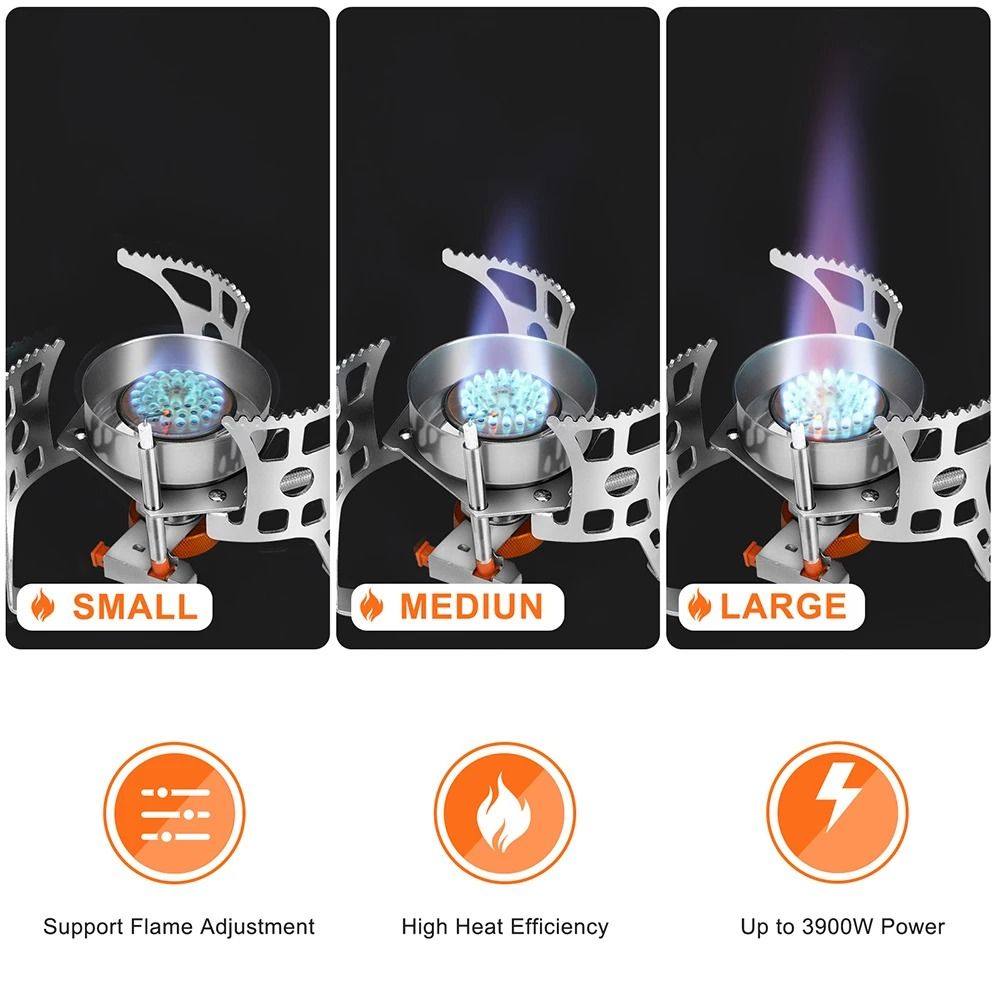 Outdoor 3900W Windproof Foldable Gas Stove 4