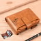 Leather Men RFID Short Wallet With Zipper Coin Purse 7