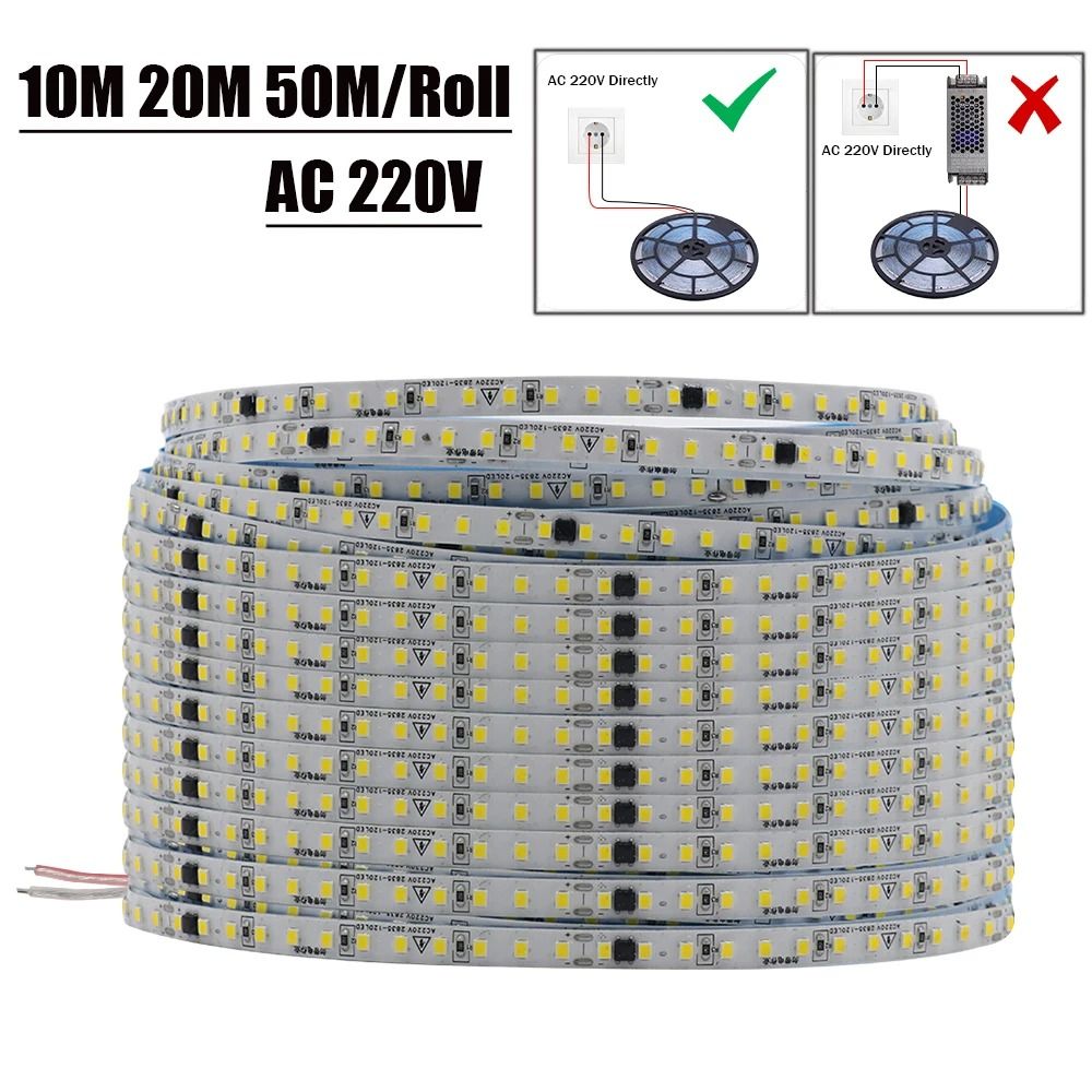 High Voltage AC 220V LED Strip Light IP44 0