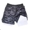 Men Double Layer Fitness Shorts 10
