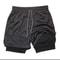 Men Double Layer Fitness Shorts 6
