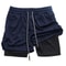 Men Double Layer Fitness Shorts 7