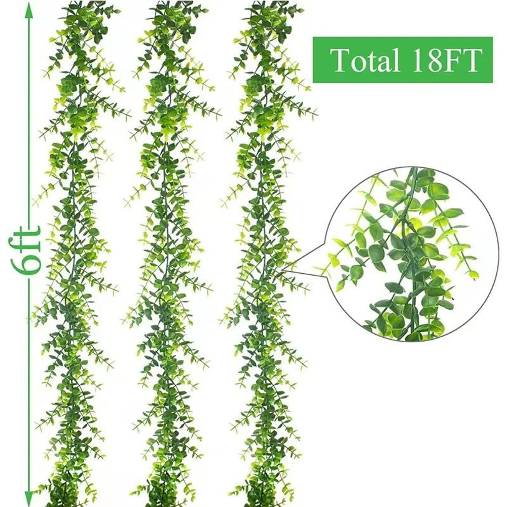 Artificial Vines Wall Hanging Rattan Leaves Ivy 18