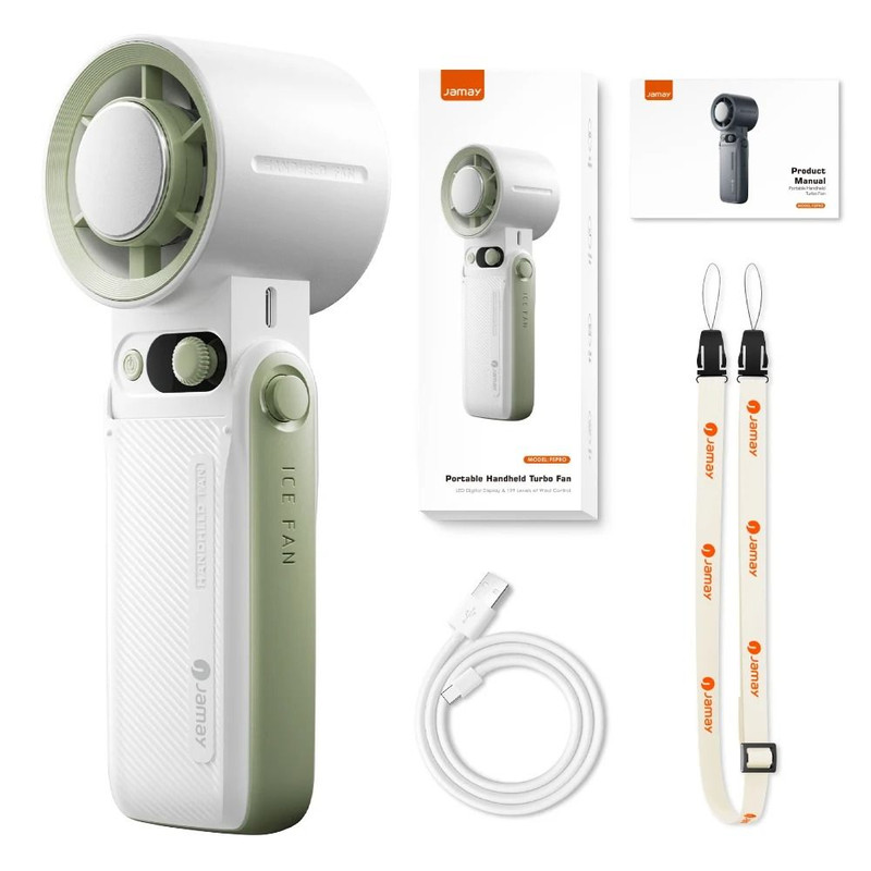 Portable Handheld Turbo Fan With LED Display And Adjustable Wind Speed 6