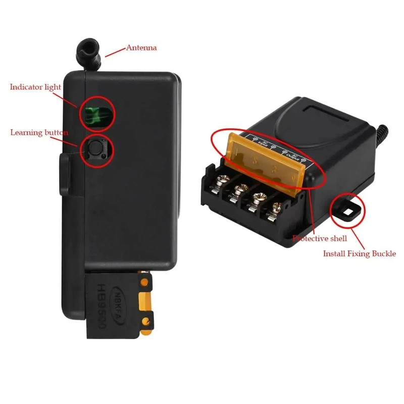 Wireless RF Remote Control Switch With Relay Receiver And Transmitter 1