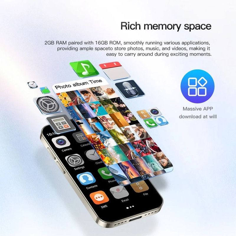 Mini Android Smartphone 3G WCDMA Dual SIM 2GB RAM 16GB ROM With 3 Inch Display 3