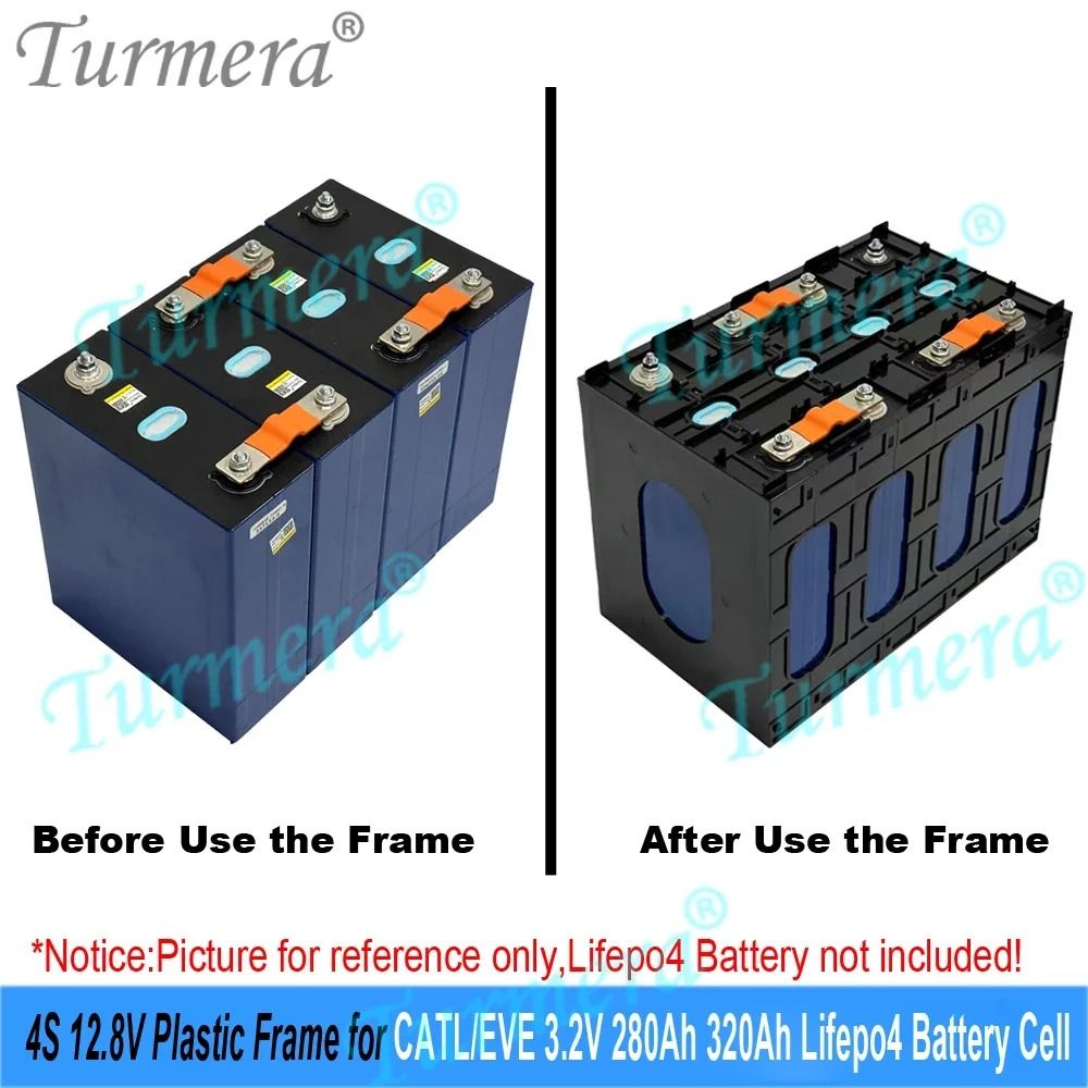 12V Battery Frame For CATL EVE Lifepo4 Cells With Flame Retardant ABS Plastic Holder And Latches 5
