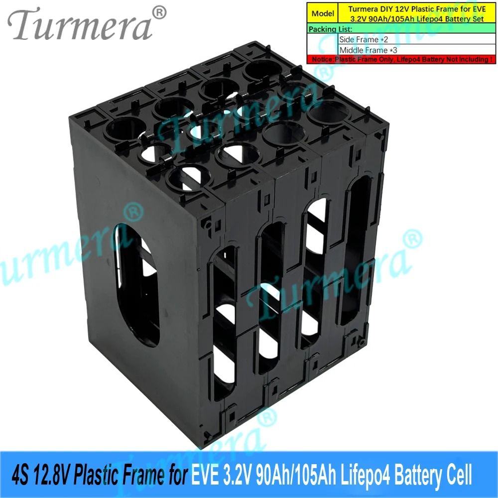 12V Battery Frame For CATL EVE Lifepo4 Cells With Flame Retardant ABS Plastic Holder And Latches 6
