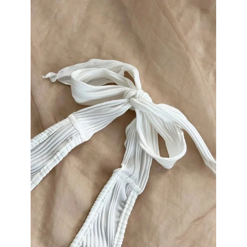 V Neck Halter Crop Top For Women Summer Split Backless Y2K 3