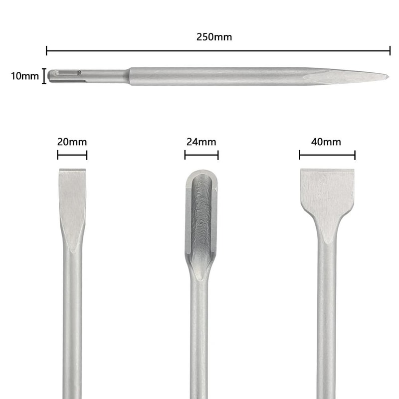 250 Mm SDS Plus Chisel Set For Concrete Brick Masonry 8