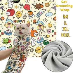 cat grooming wrap self adherent swaddle for nail clipping