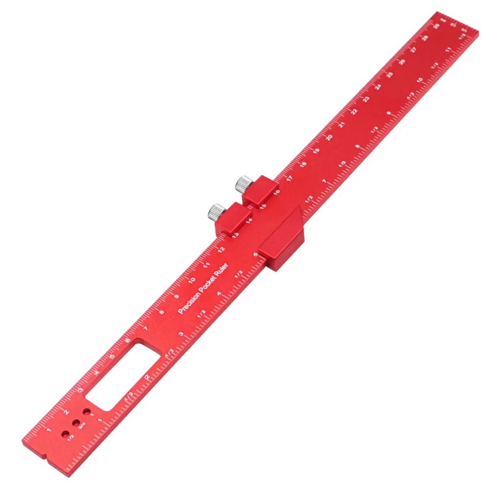 Precision Pocket T Track Scribing Ruler With Slide Stop 9