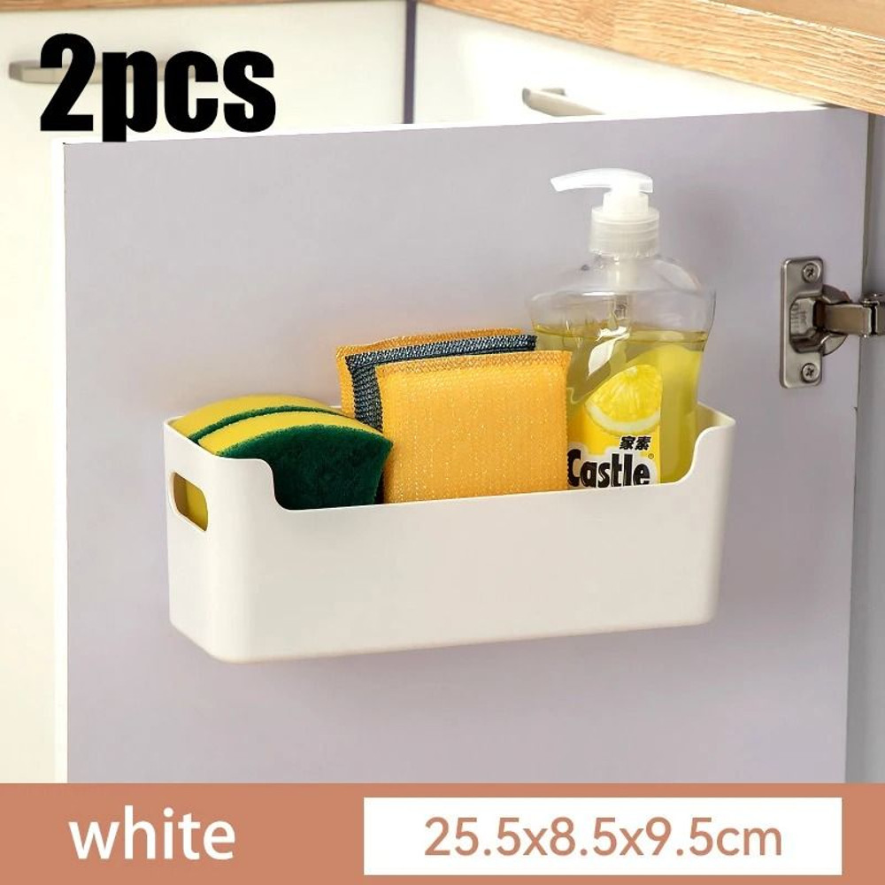 Non Perforated Cling Film Rack For Cabinet Door Organizer 10