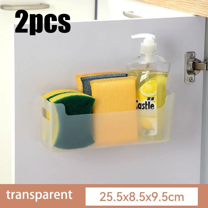 Non Perforated Cling Film Rack For Cabinet Door Organizer 11
