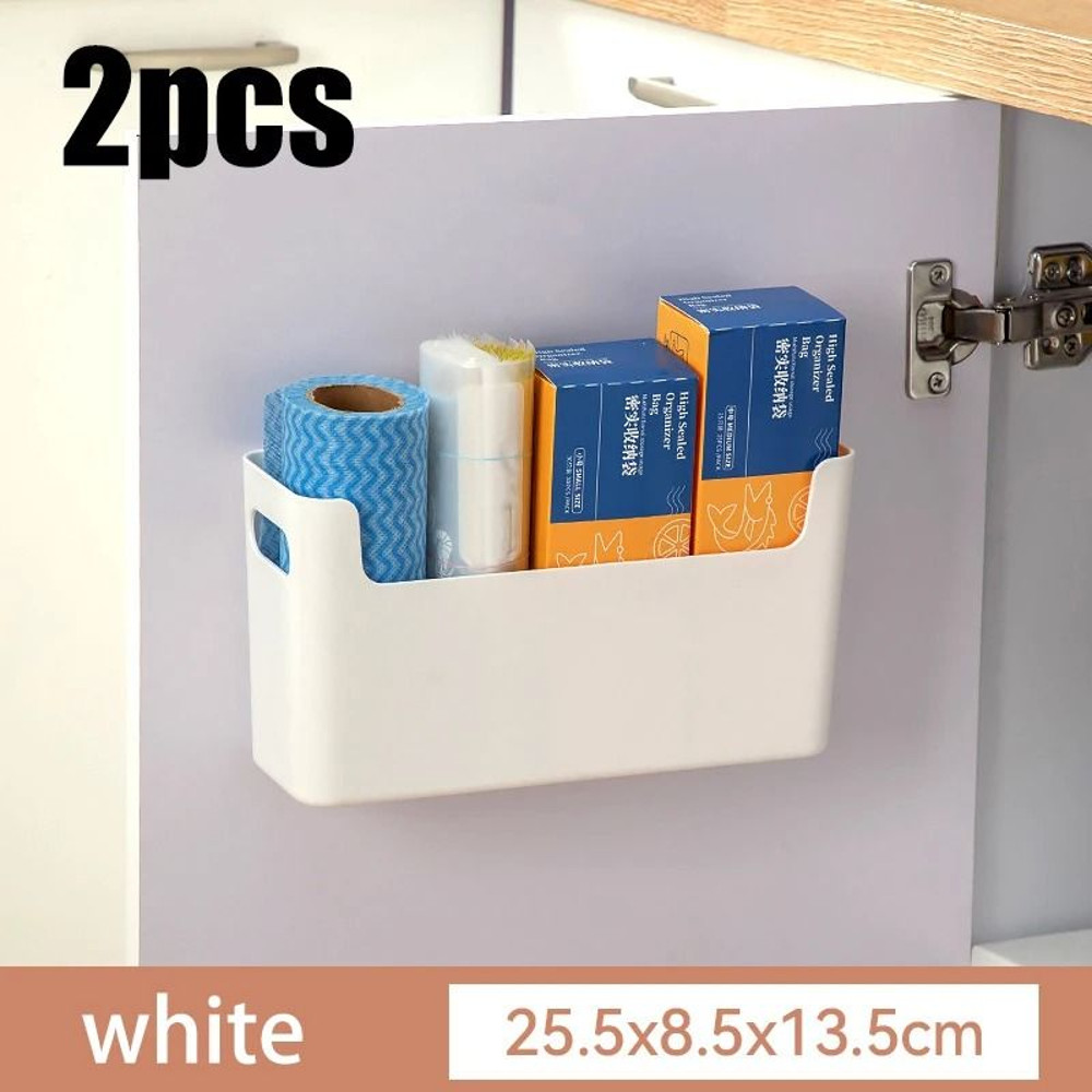Non Perforated Cling Film Rack For Cabinet Door Organizer 12