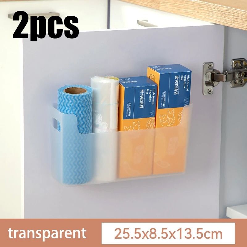 Non Perforated Cling Film Rack For Cabinet Door Organizer 13