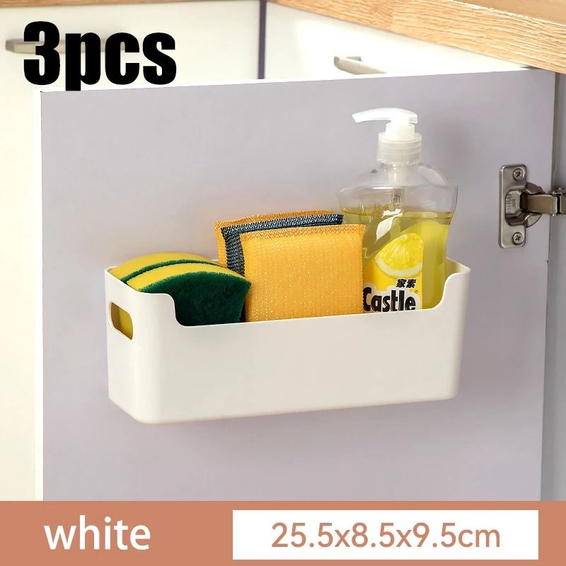 Non Perforated Cling Film Rack For Cabinet Door Organizer 14