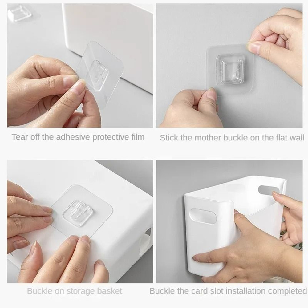 Non Perforated Cling Film Rack For Cabinet Door Organizer 4
