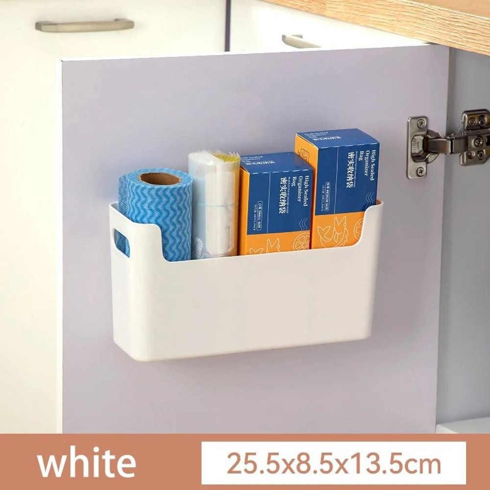 Non Perforated Cling Film Rack For Cabinet Door Organizer 8