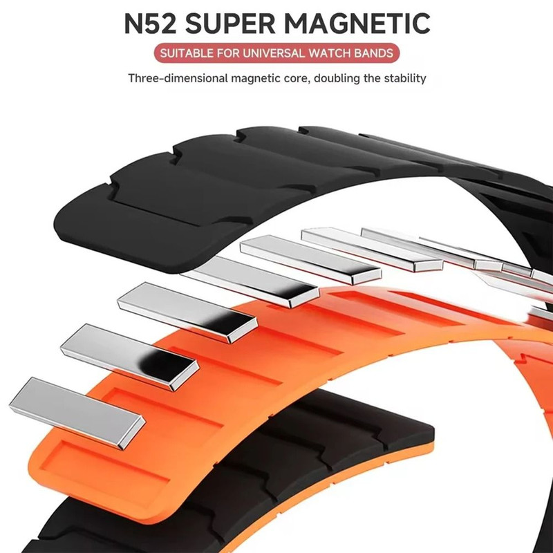 Magnetic Silicone Loop Strap For Samsung Galaxy Watch 8 2