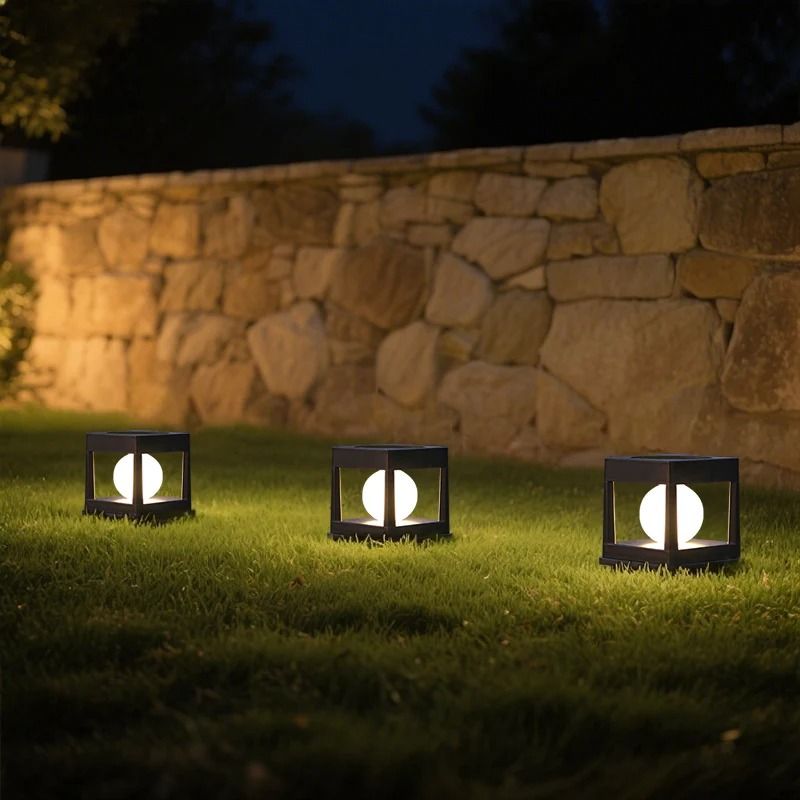 2LED Outdoor Solar Lawn Column Head Light 3