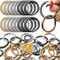 50PCS Metal Spring Clasps O Ring Keyring Snap Hook Connectors 1
