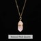 Natural Pink Quartz Amethyst Hexagon Column Pendant Necklace 7