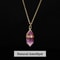 Natural Pink Quartz Amethyst Hexagon Column Pendant Necklace 8