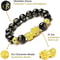 Feng Shui Black Obsidian Pixiu Wealth Luck Bracelet 5
