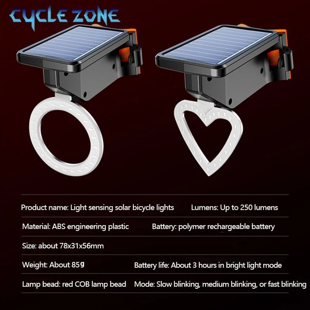 Solar Bicycle Rear Light With Smart Sensor 3