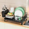 Dish Draining Rack Countertop Storage Rack With Cutlery And Cup Holder 0