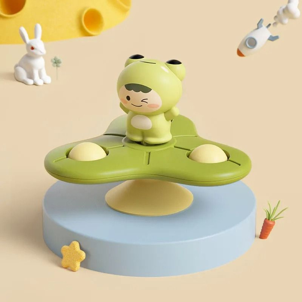 Baby Montessori Spin Cup Bath Toy Suction Spinner 7