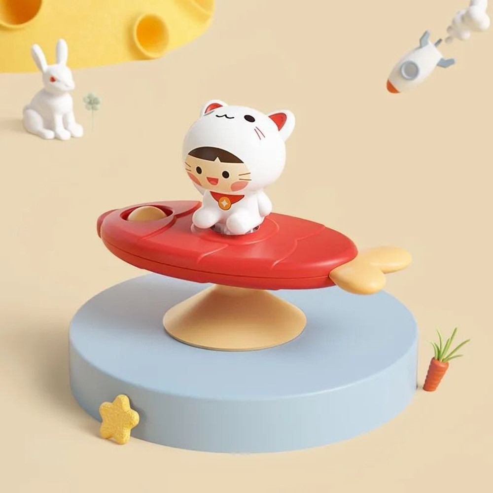 Baby Montessori Spin Cup Bath Toy Suction Spinner 9