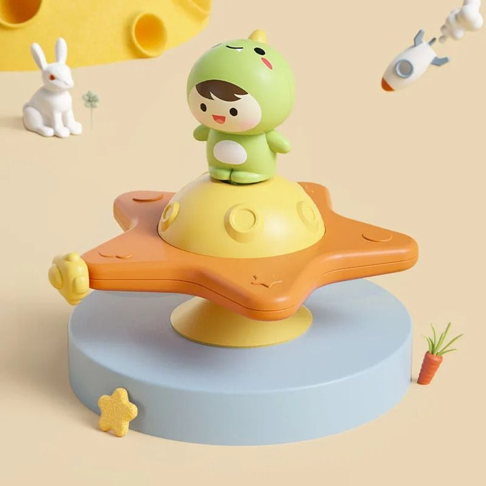 Baby Montessori Spin Cup Bath Toy Suction Spinner 11