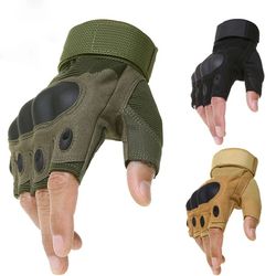 tactical hard knuckle half finger gloves for men