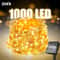 Ultra Long Solar 1000 LED String Fairy Lights For Outdoor 0