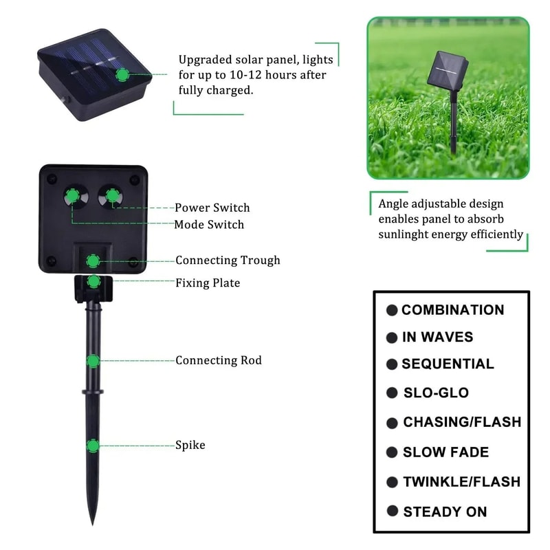 Ultra Long Solar 1000 LED String Fairy Lights For Outdoor 4