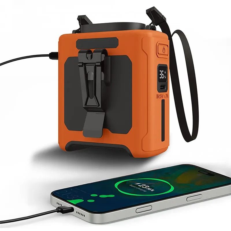 10000mAh Waist Fan 5 Speeds With Light Wearable Neck Fan 7