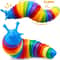 Fidget Slug Toy 3D Colorful 18cm Sensory Decompression Caterpillar 0