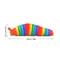 Fidget Slug Toy 3D Colorful 18cm Sensory Decompression Caterpillar 5